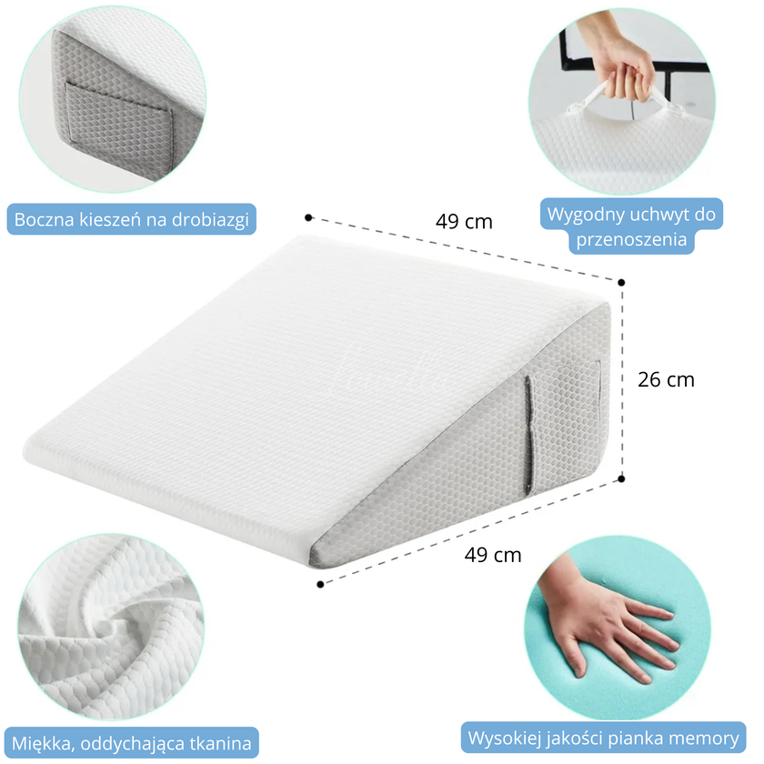Poduszka AirLift Wedge™ – komfort snu z uniesieniem tułowia
