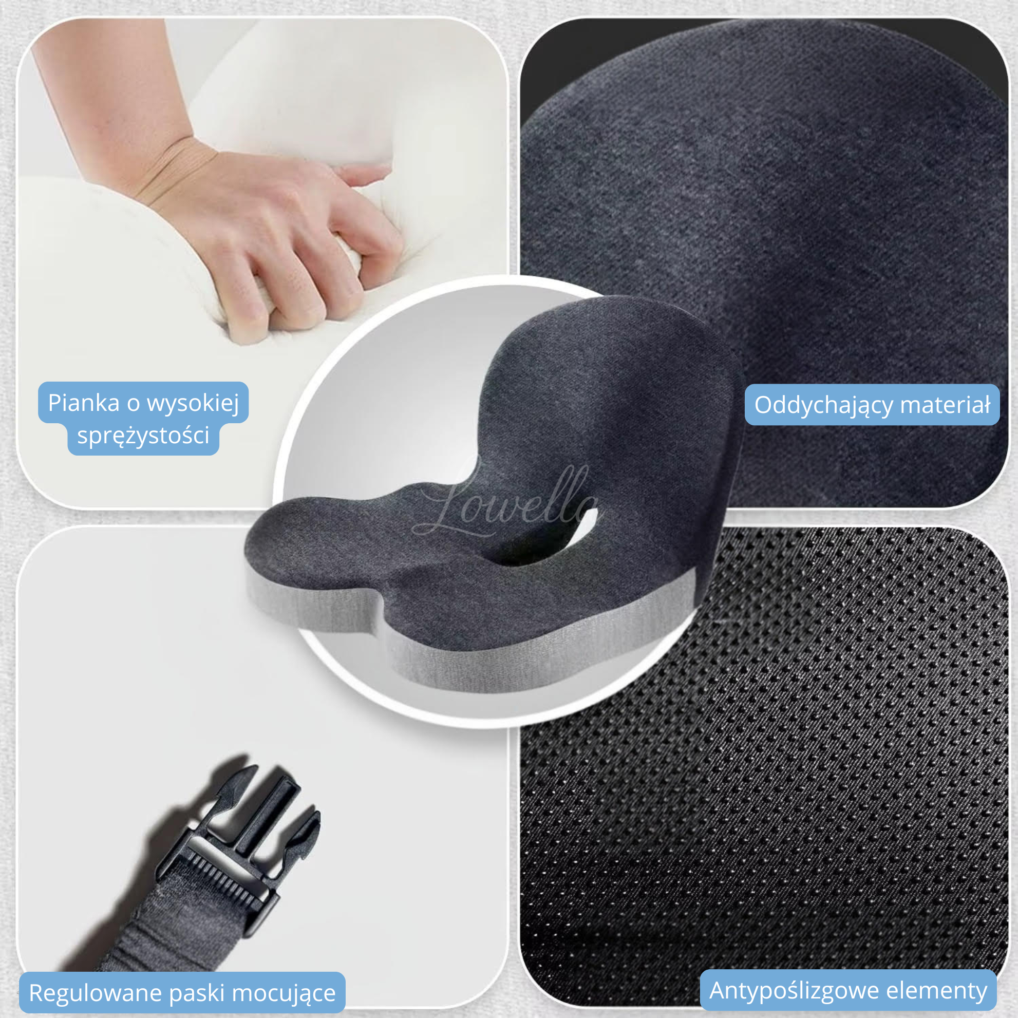 SpineLuxe Support™ - podparcie pleców i miednicy do pracy, jazdy i relaksu