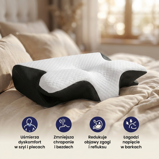 Butterfly ErgoComfort™ – poduszka pamięciowa do zdrowego snu i ulgi w bólu
